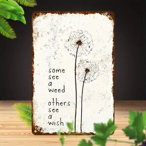 5.85" x 7.8" Charming Dandelion Wishing Wood Decor for Wall & Living Room Accent